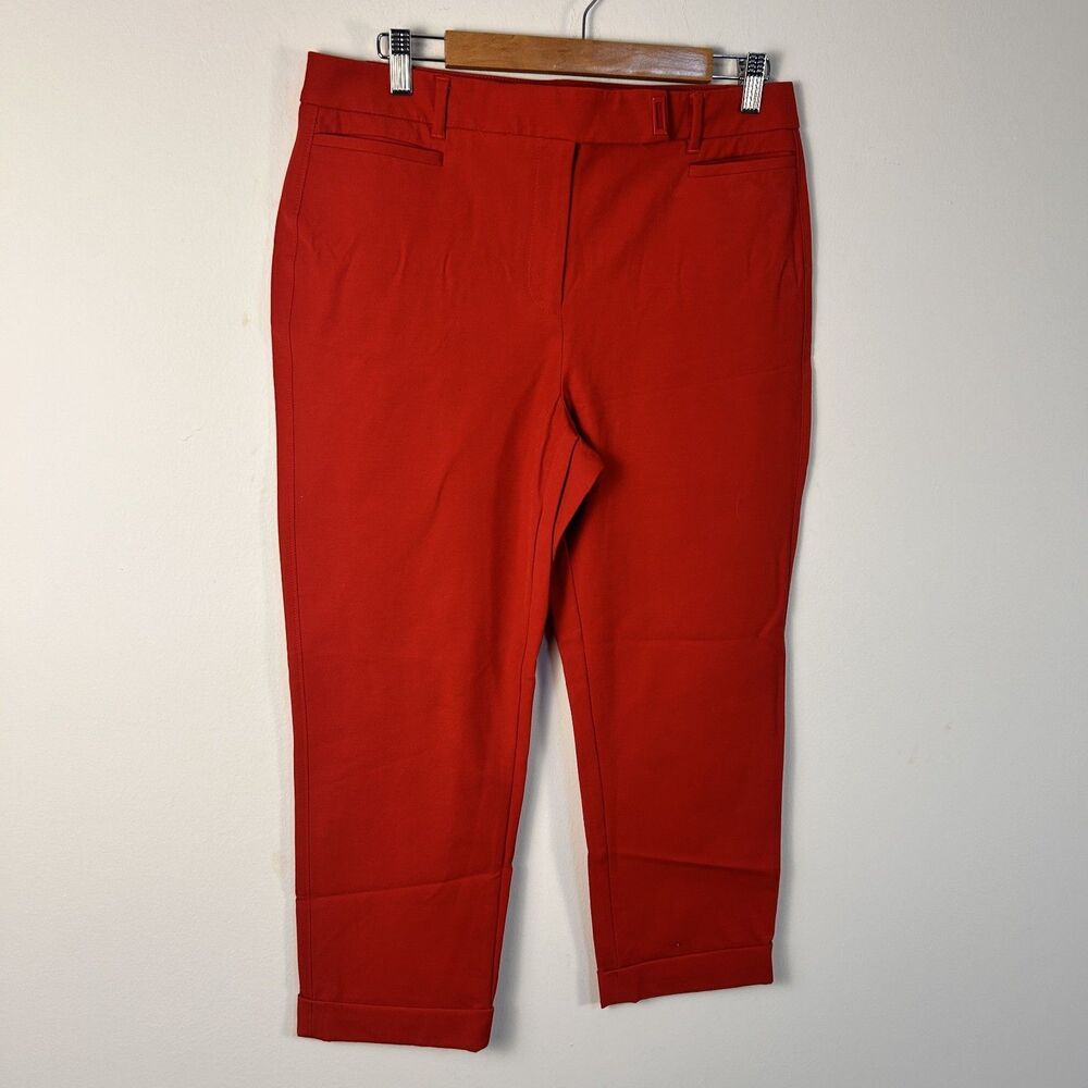 The Slim Crop Women's Crop Pants Size 10 Career Casual Stretch Pull On Trouser - Picture 2 of 12